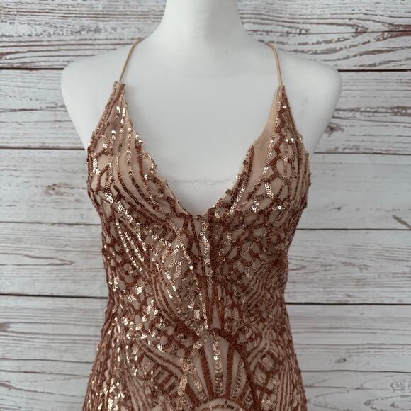 L'ATISTE by Amy New Women's Sequin Open Back Bodycon Dress Size Small - Picture 4 of 15